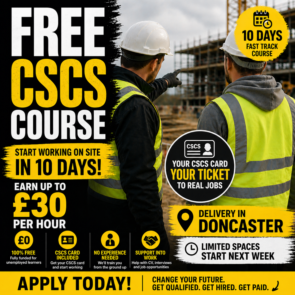 Talented Training Ltd Facebook ad: Free CSCS Course