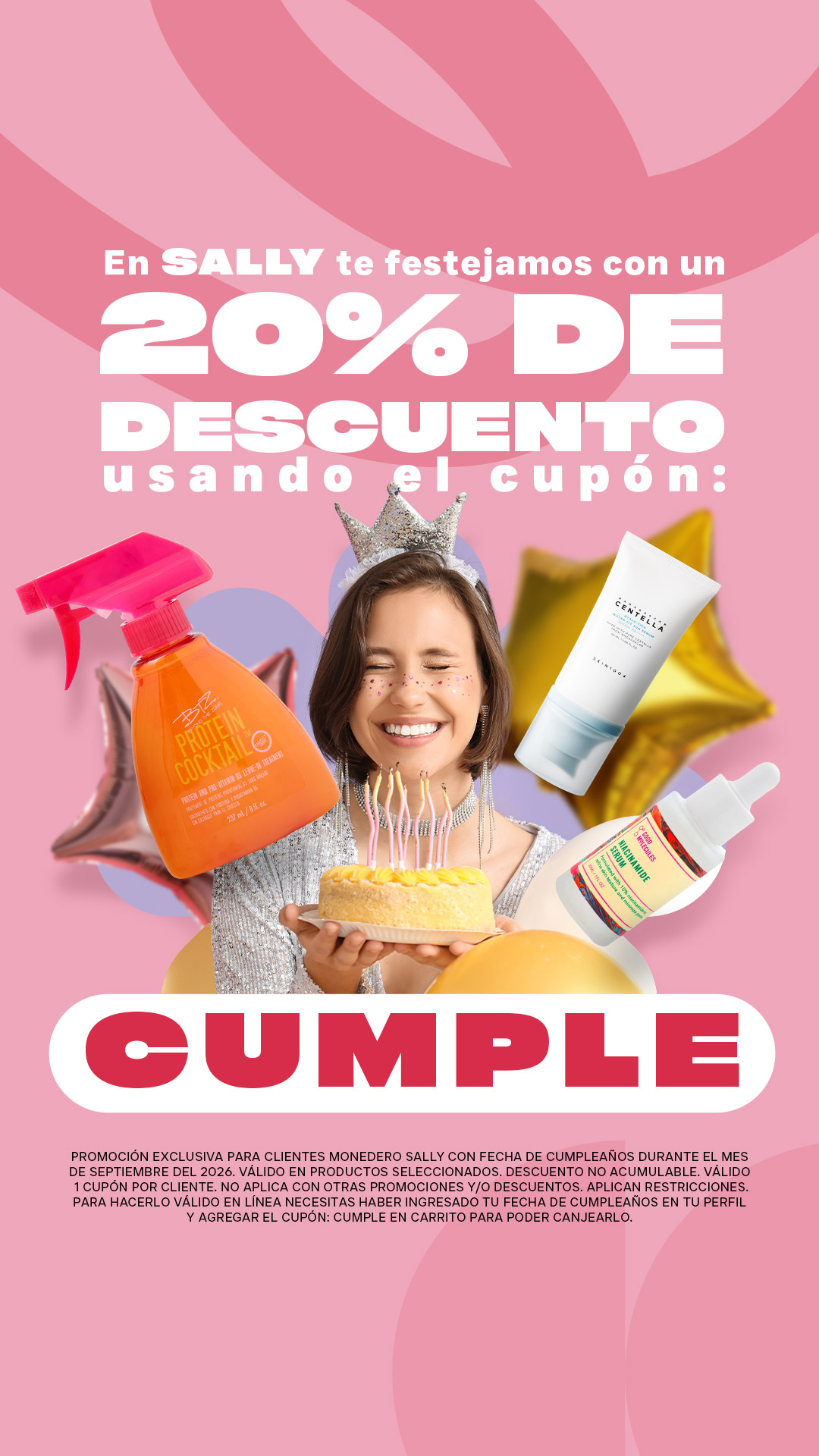 Sally México Facebook ad: ¡Es tu momento de consentirte!
