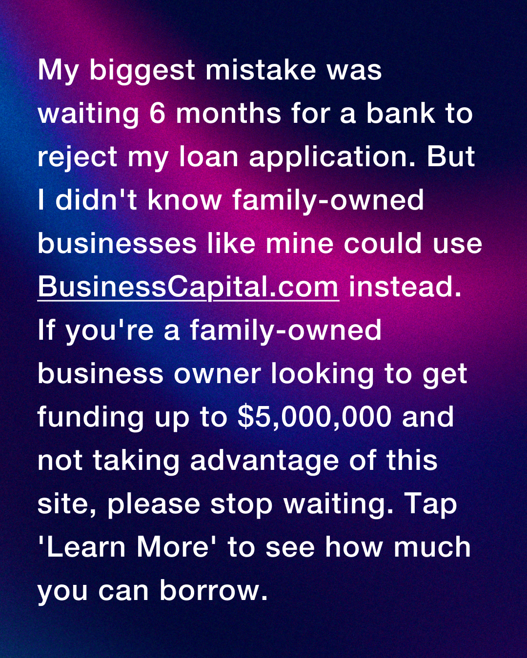BusinessCapital.com Facebook ad