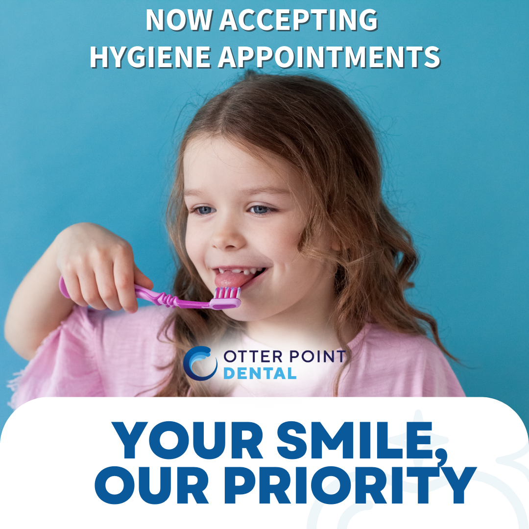 Otter Point Dental Facebook ad: Book Your New Year Hygiene Appointment Today