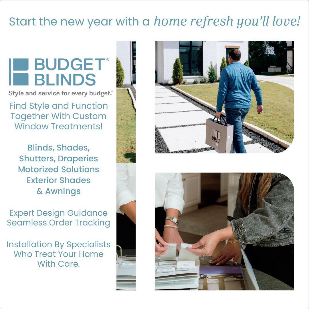 Budget Blinds of Chesapeake, Suffolk, Norfolk, and Virginia Beach Facebook ad: Free In Home Estimates »