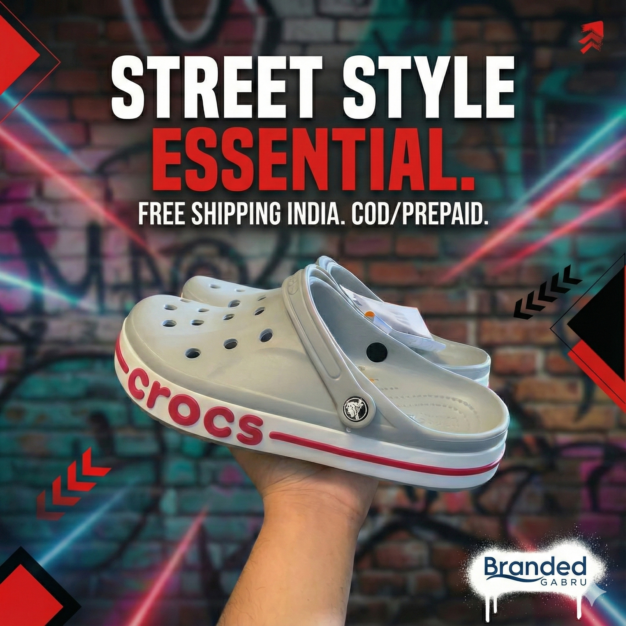 Branded Gabru Facebook ad: Crocs Bayaband @ ₹1299 Only