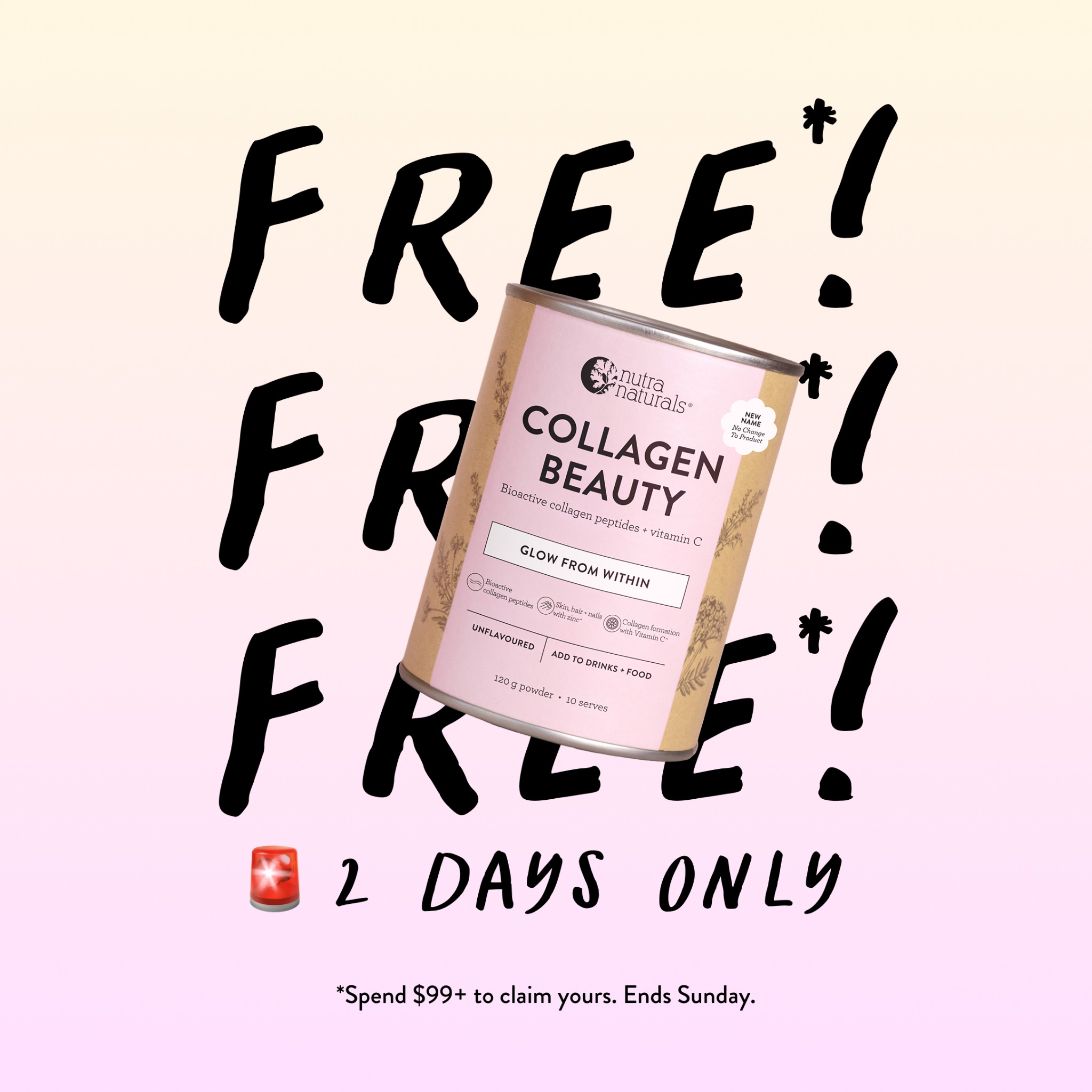 Nutra Naturals Facebook ad: Want a FREE Collagen Beauty?