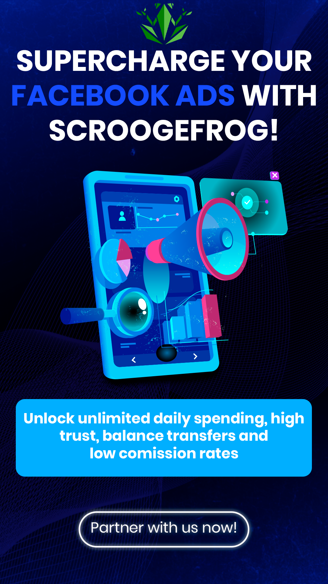 ScroogeFrog Agency Facebook ad from Mar 25, 2026
