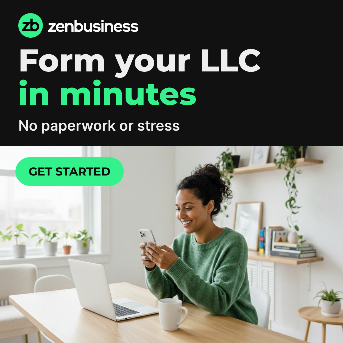 ZenBusiness Facebook ad