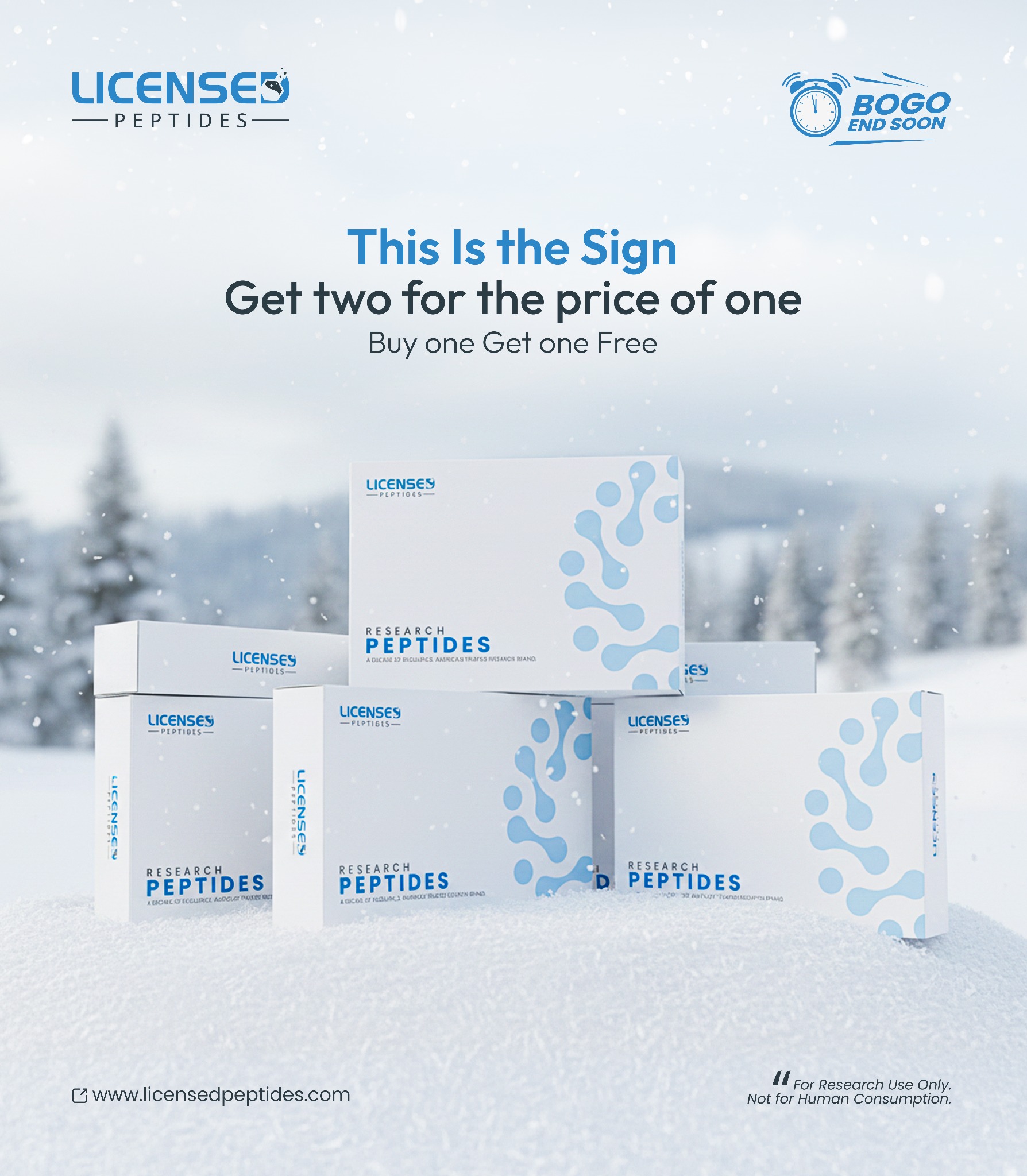 LicensedPeptides.com Facebook ad