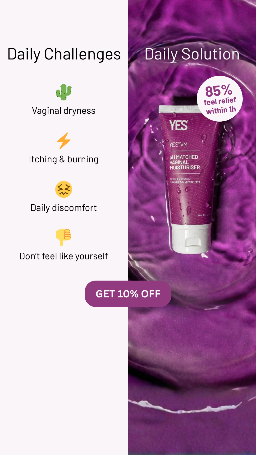 YES - The Organic Intimacy Company Facebook ad