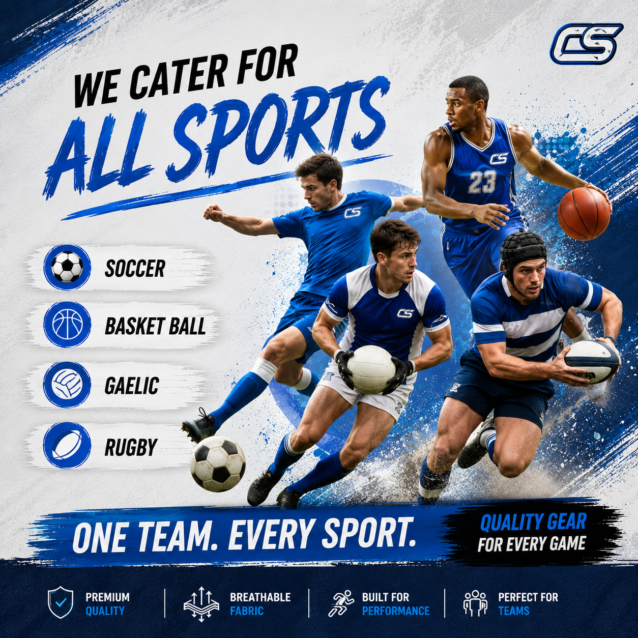 Cuchulainn Sportswear Facebook ad: Looking for custom sportswear for your club?