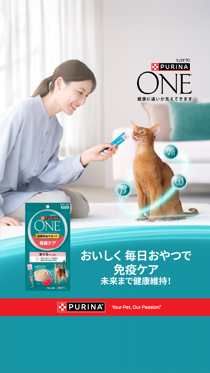ピュリナ ワン キャット(Purina ONE Cat) Facebook ad: 「ピュリナ ワン」健康免疫サポートおやつ登場 | ピュリナ ワン キャット 公式サイト
