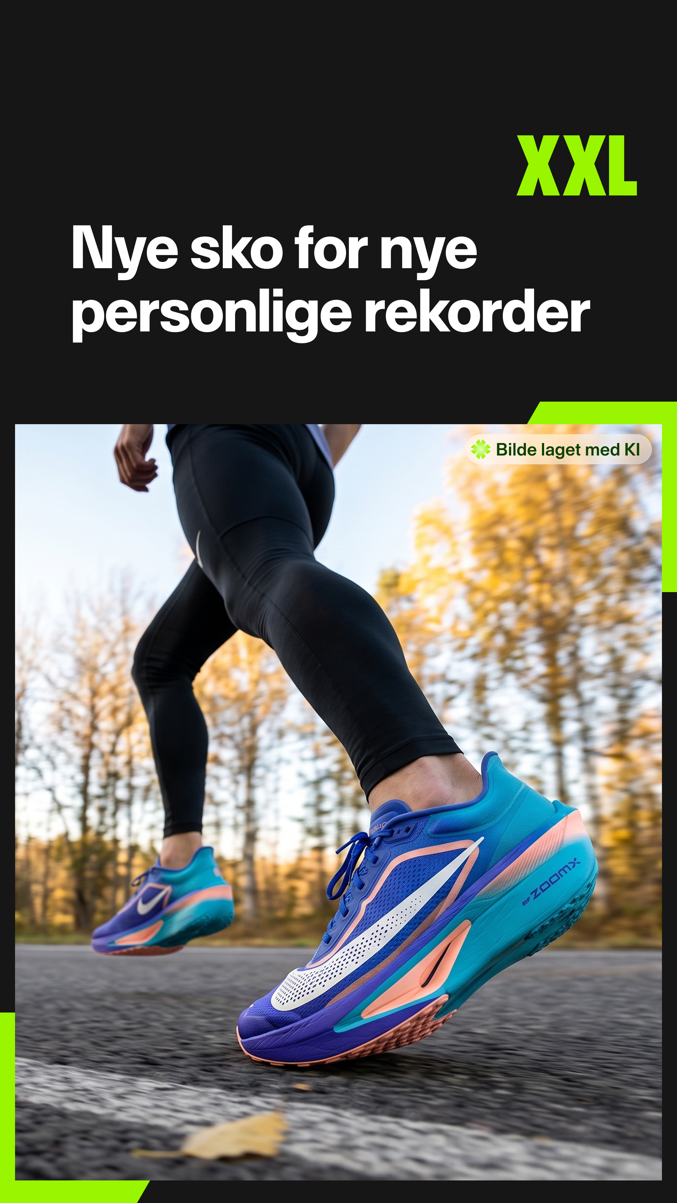 XXL Sport & Villmark Facebook ad: Skoene som tar løpingen din til neste nivå
