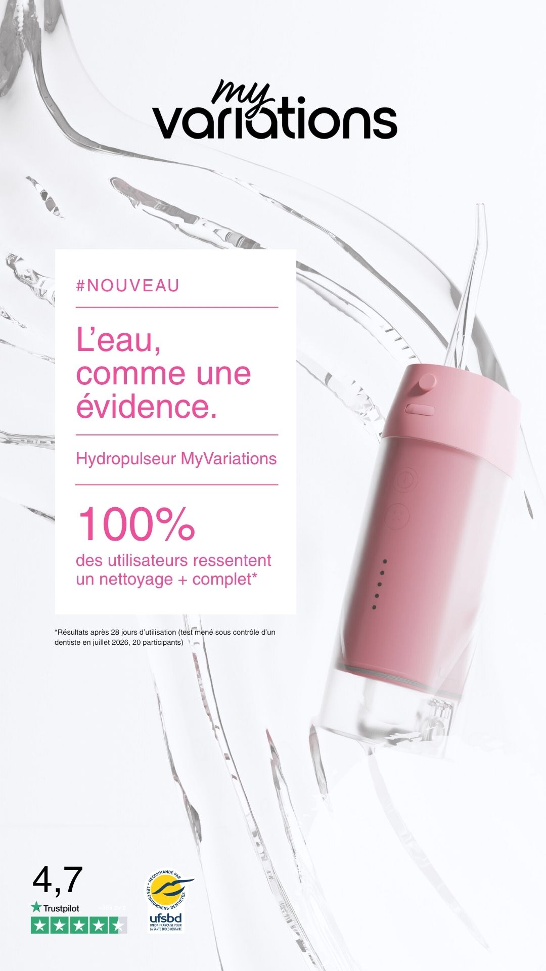 My Variations Facebook ad: L'hydropulseur MyVariations.