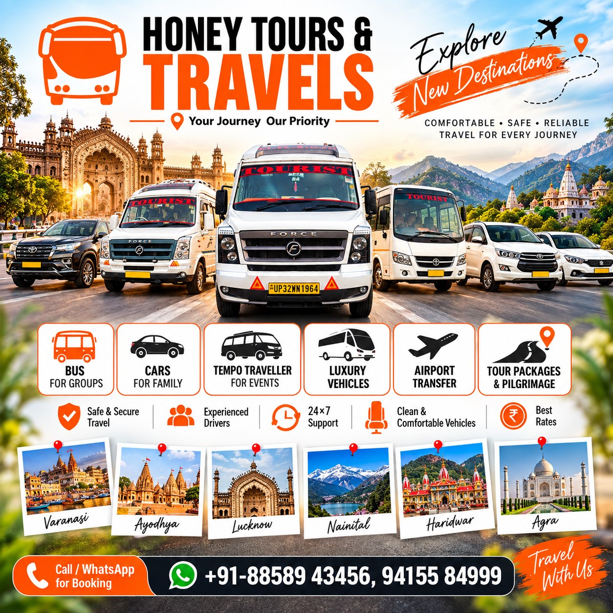 Honey tour travel Facebook ad: Chat with us