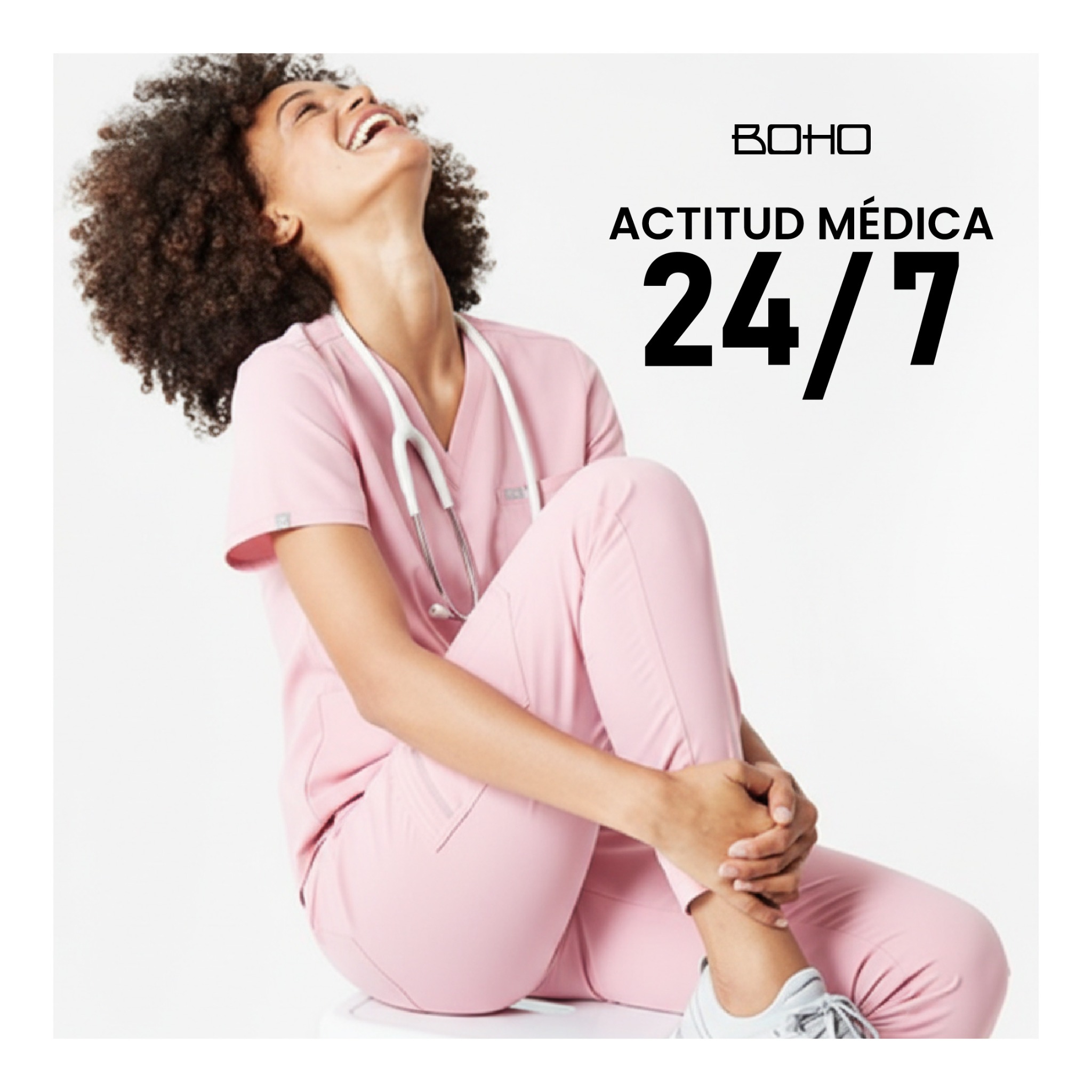 BOHO Company Facebook ad: Diseñados para profesionales de la salud que no…