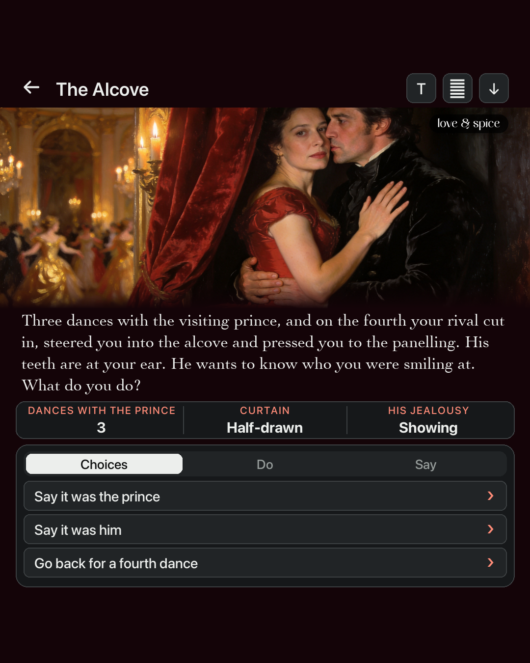 Love & Spice Facebook ad: Start Your Interactive Romance