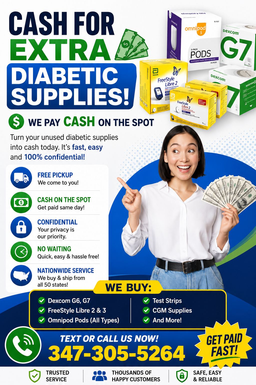 Jays Test Strip Center Facebook ad: CALL OR TEXT NOW: 347-305-5264