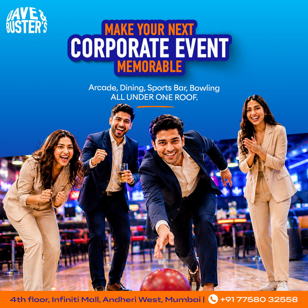 Dave & Buster's India Facebook ad: This is NOT your average team-building