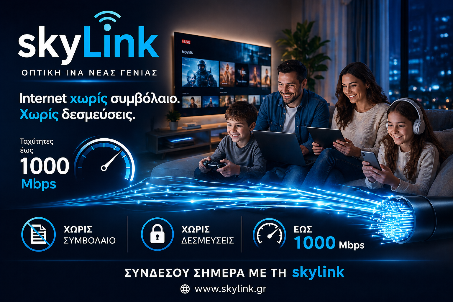 Skylink Facebook ad: Skylink Fiber