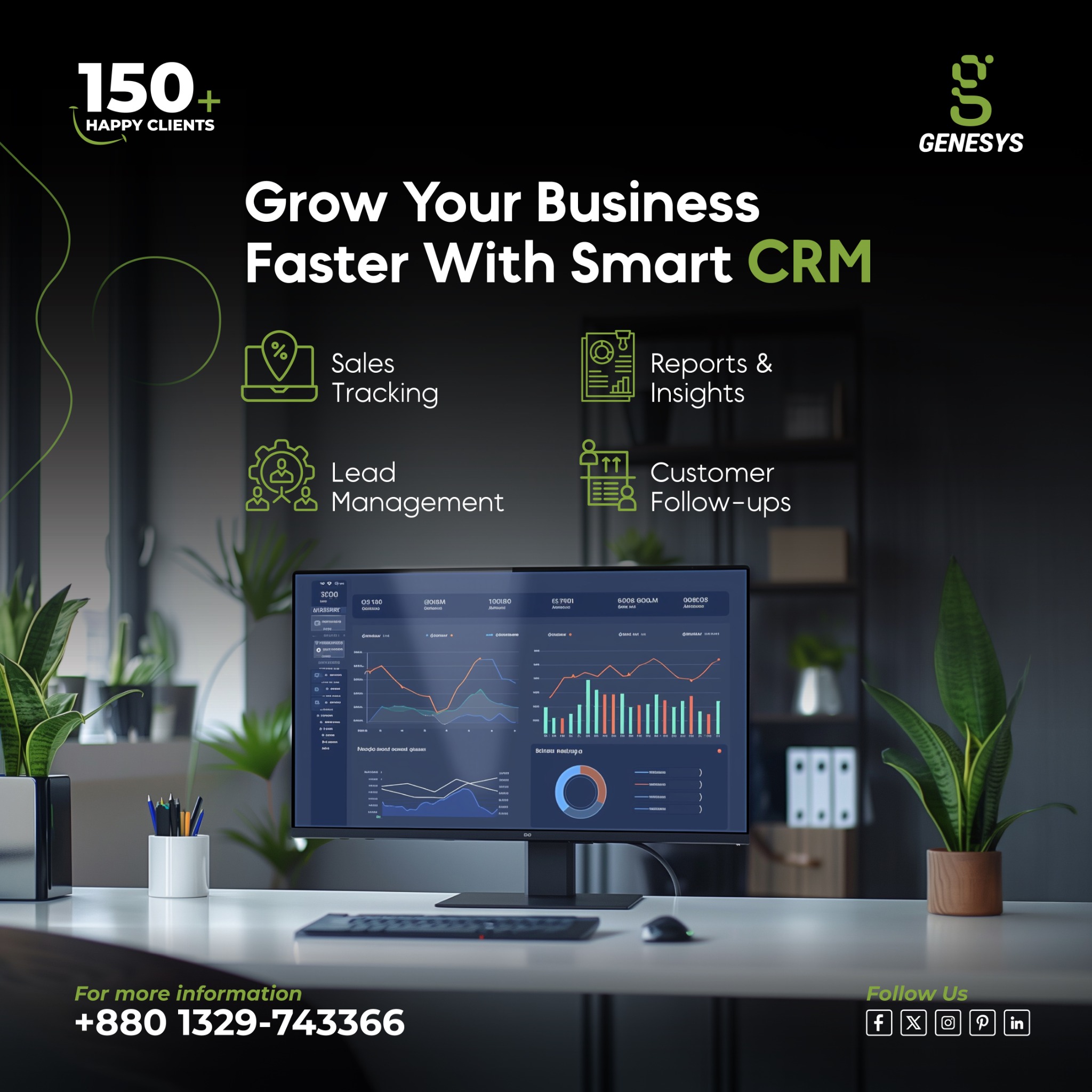 Genesys Facebook ad: All-in-One CRM for Your Business Growth