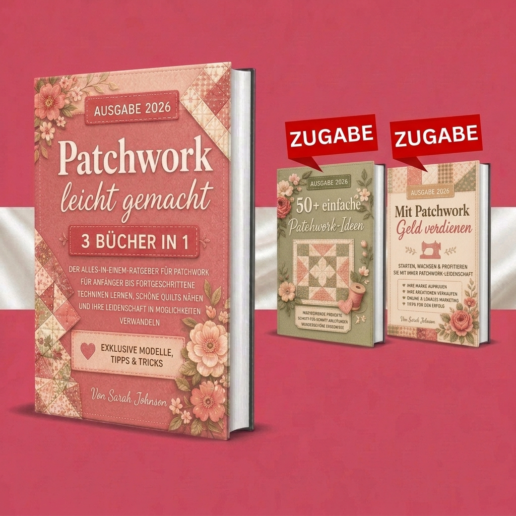 Marcia Ferraz Facebook ad: Patchwork leicht gemacht, 3 Bücher in 1