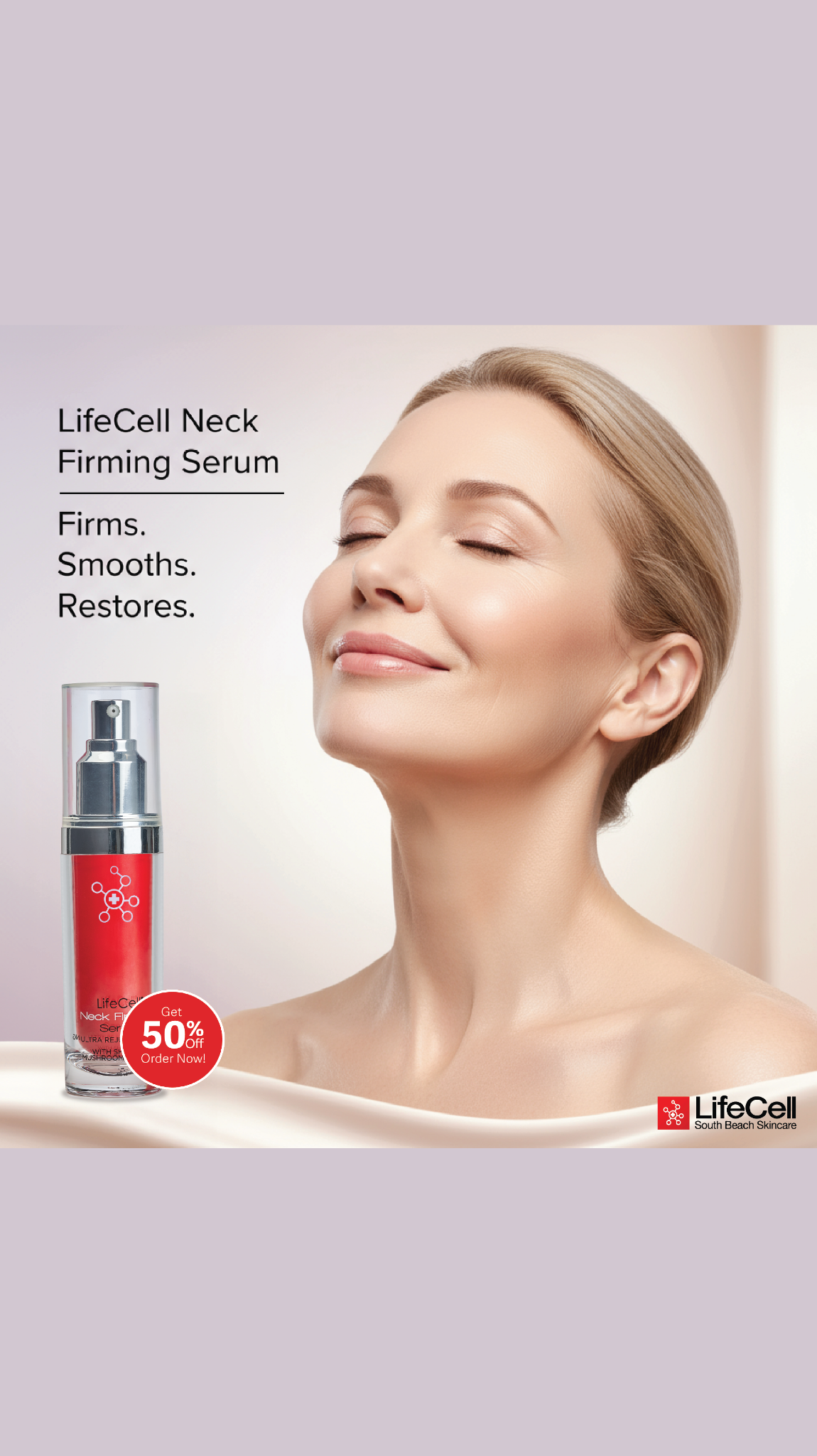 LifeCell Neck Serum Facebook ad