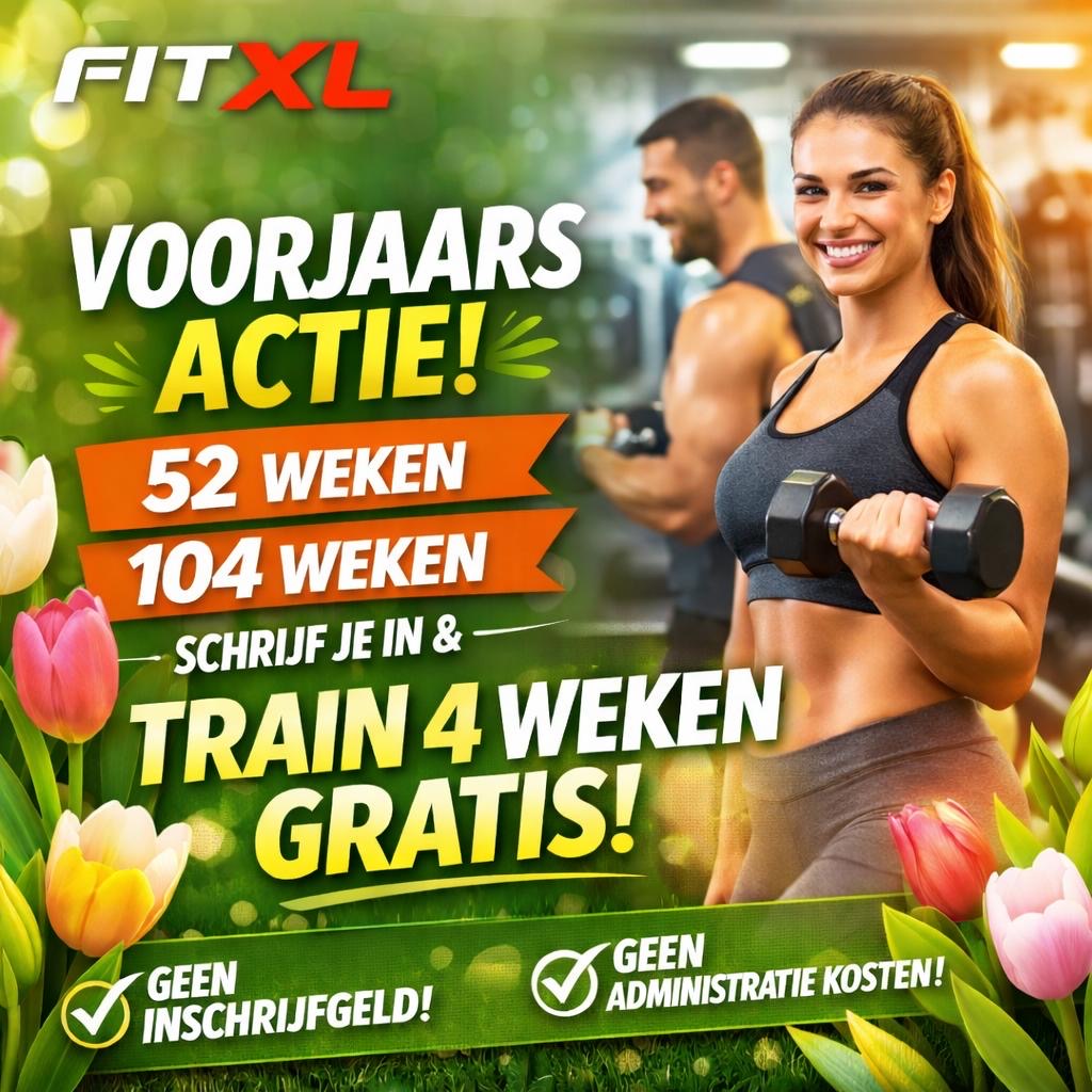 Fit-XL Heerlen Facebook ad: Schrijf je nu in en train 4 weken…