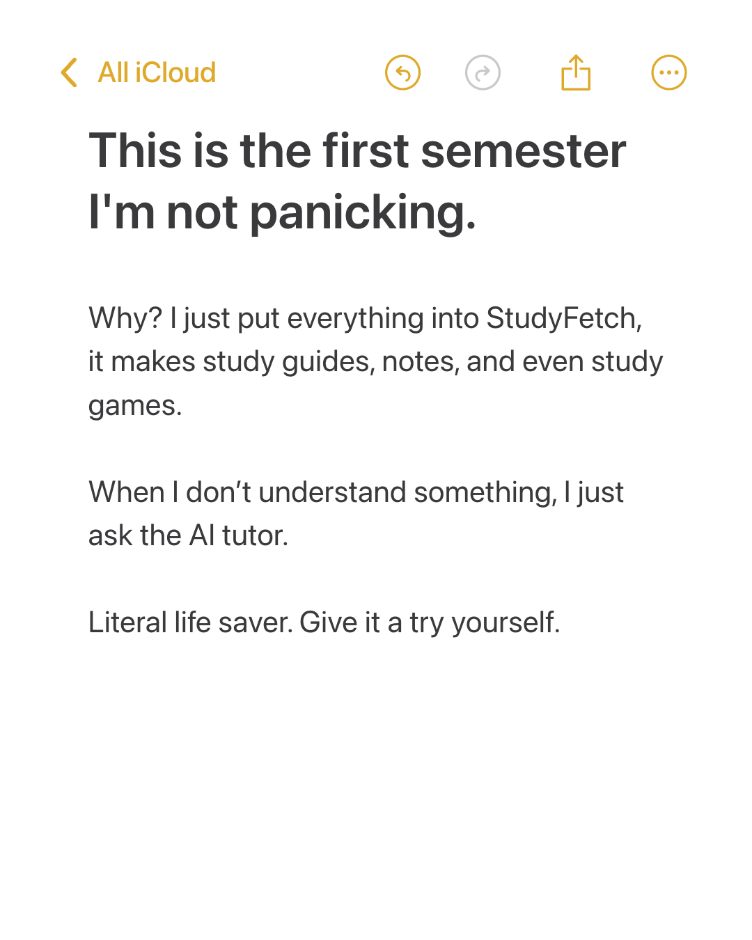 StudyFetch Facebook ad