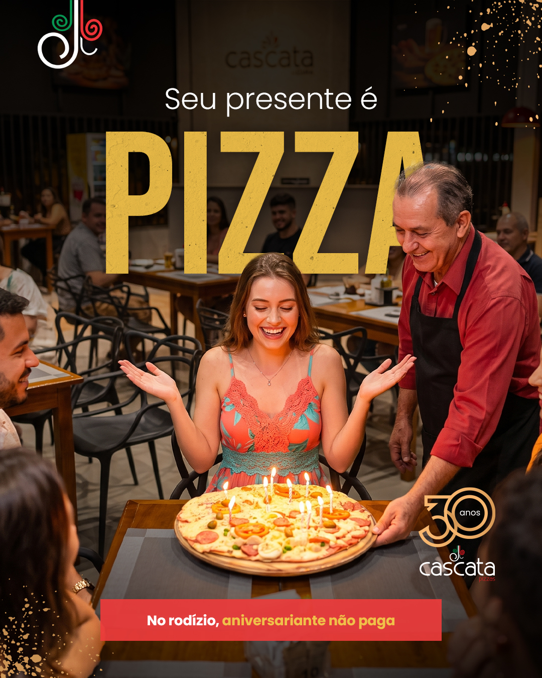 Cascata Pizzas Franca Facebook ad: Reúna quem você gosta.