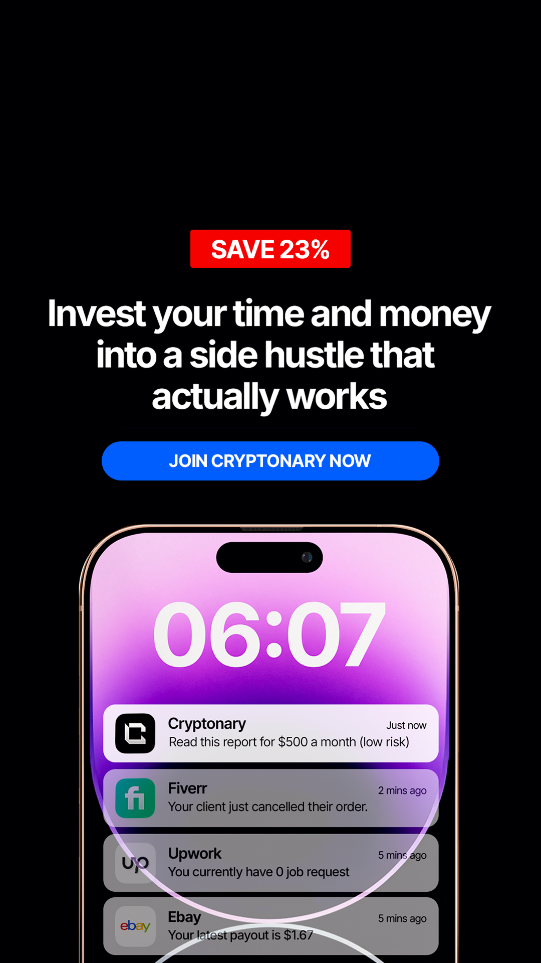 Cryptonary Facebook ad