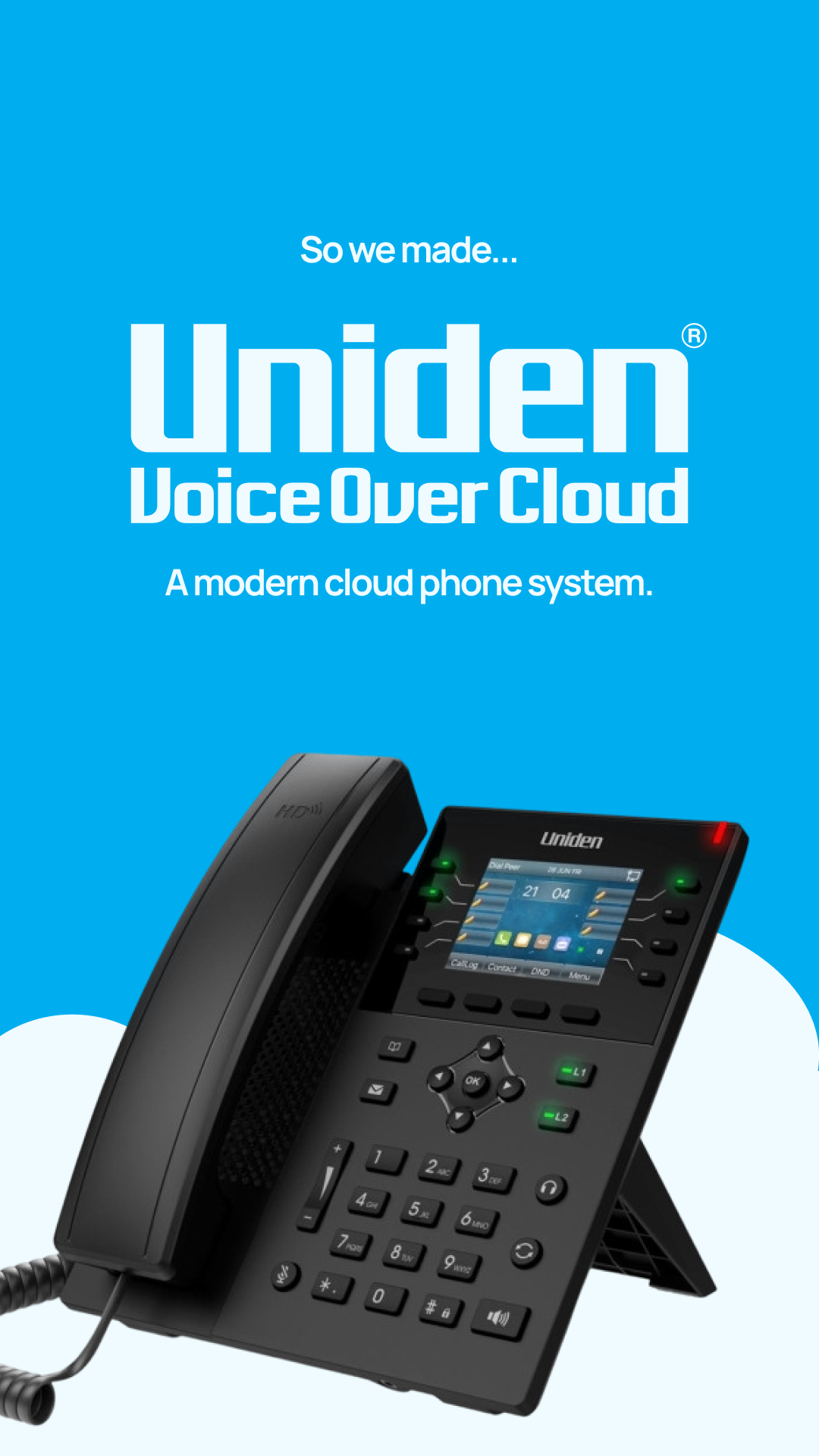 Uniden Voice Over Cloud Facebook ad
