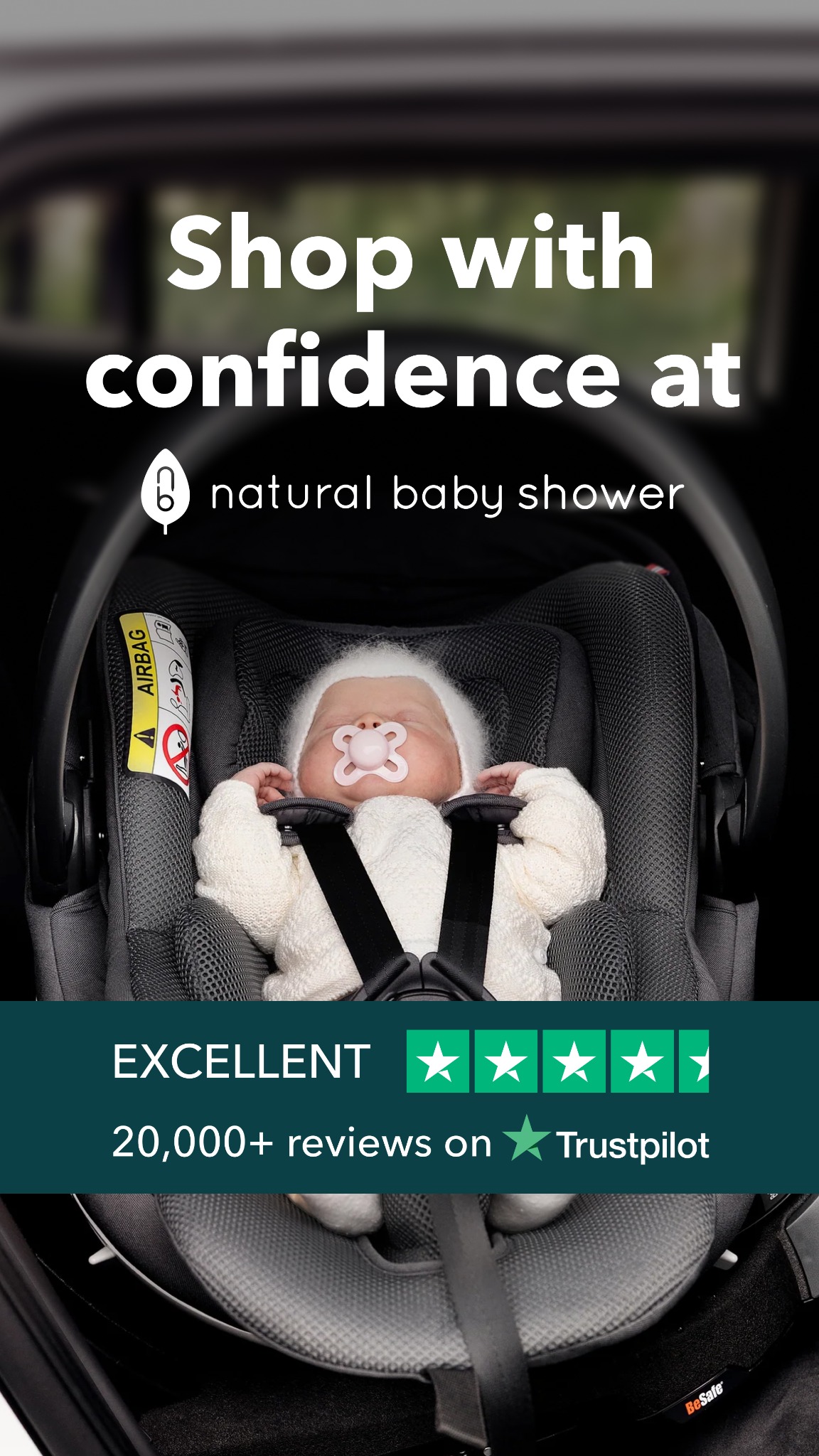 Natural Baby Shower Facebook ad