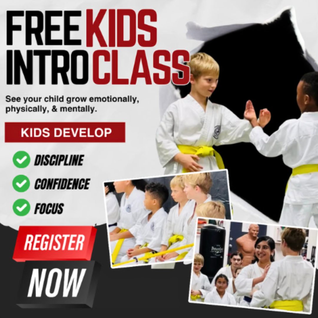 Bushi Kai Action Academy Facebook ad: Want a FREE Kids Martial Arts Trial Class Pass?