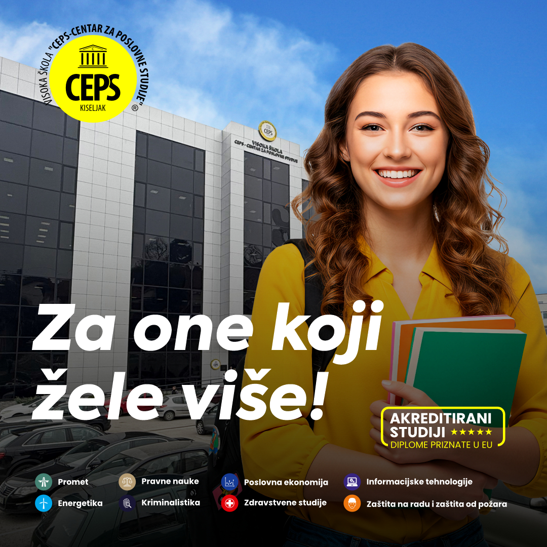 Visoka škola CEPS-Centar za poslovne studije Kiseljak Facebook ad from Jan 20, 2026