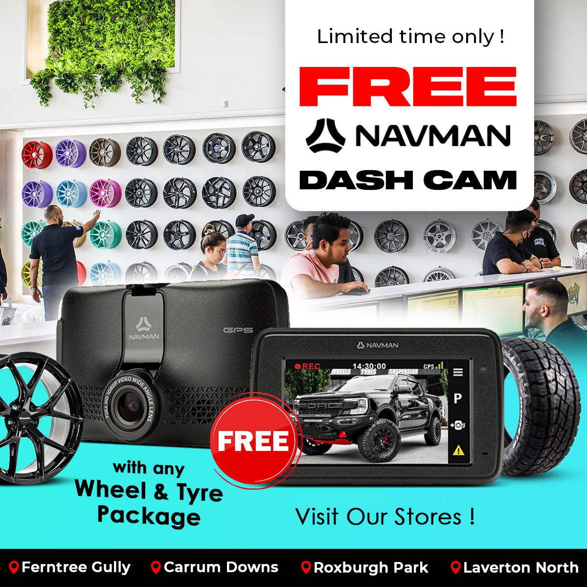 Ozzy Tyres Roxburgh Park Facebook ad: Start the journey now!