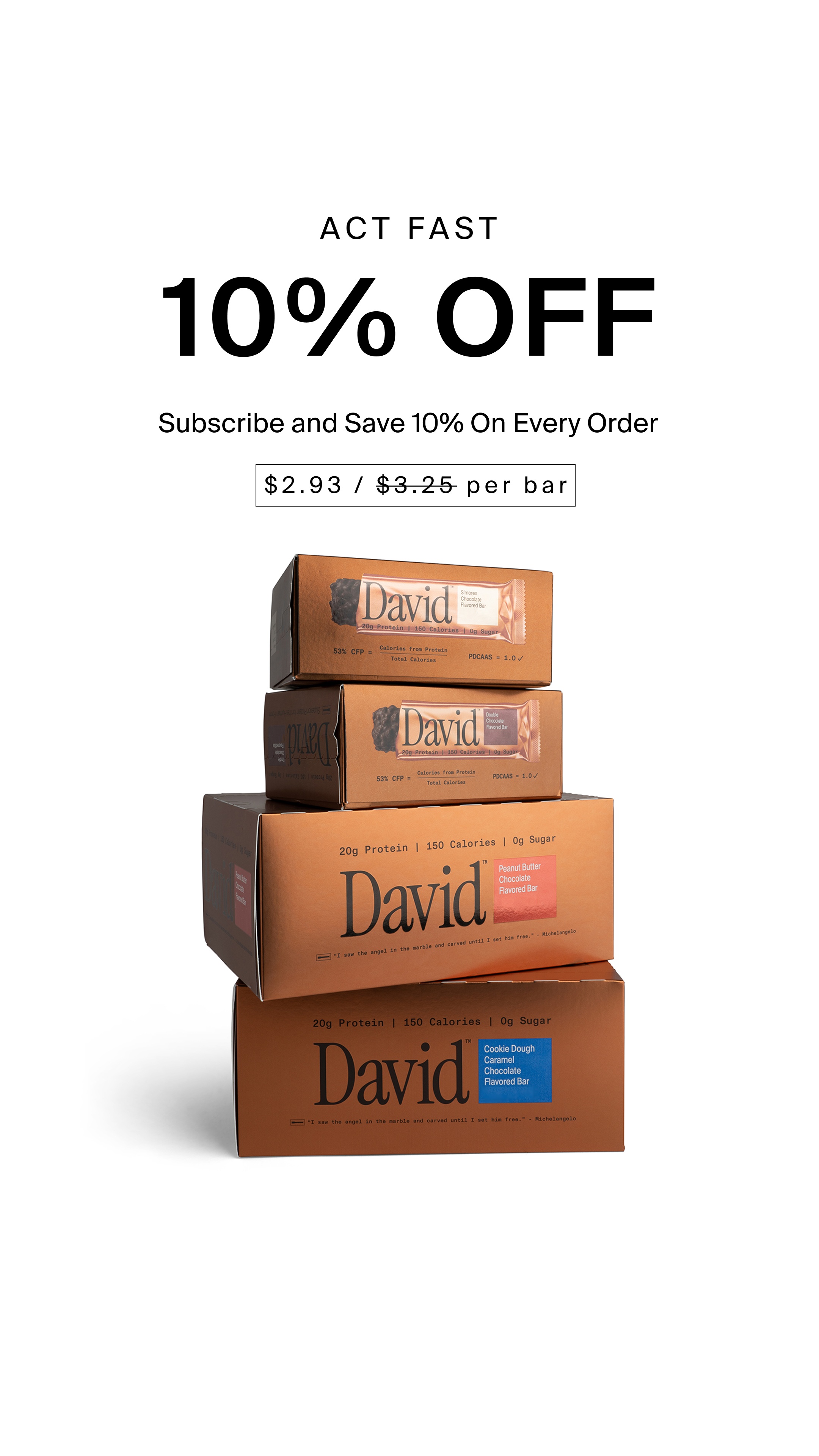 David Protein Facebook ad