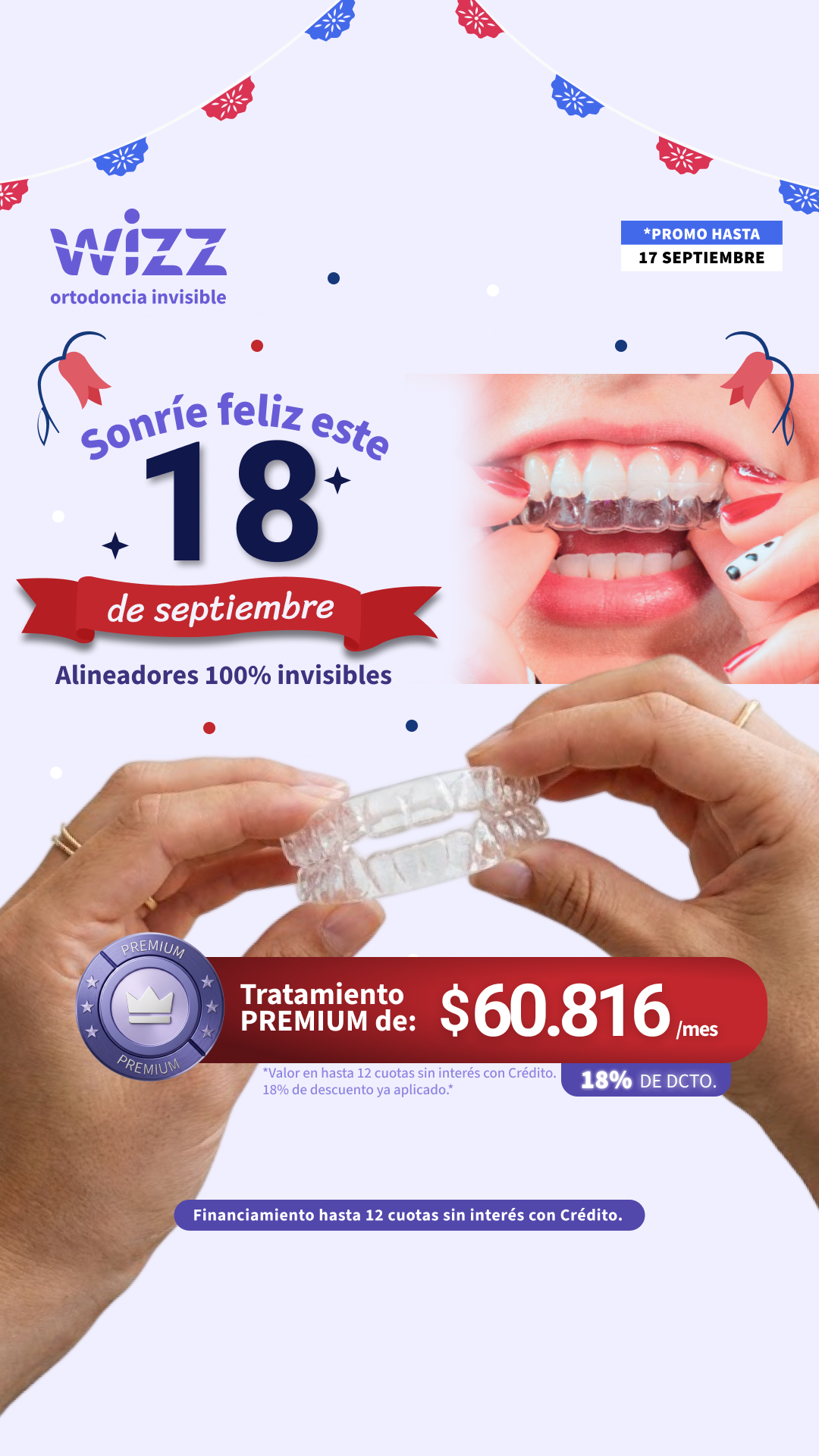 Wizz Chile Facebook ad: Este 18, sonríe con Wizz