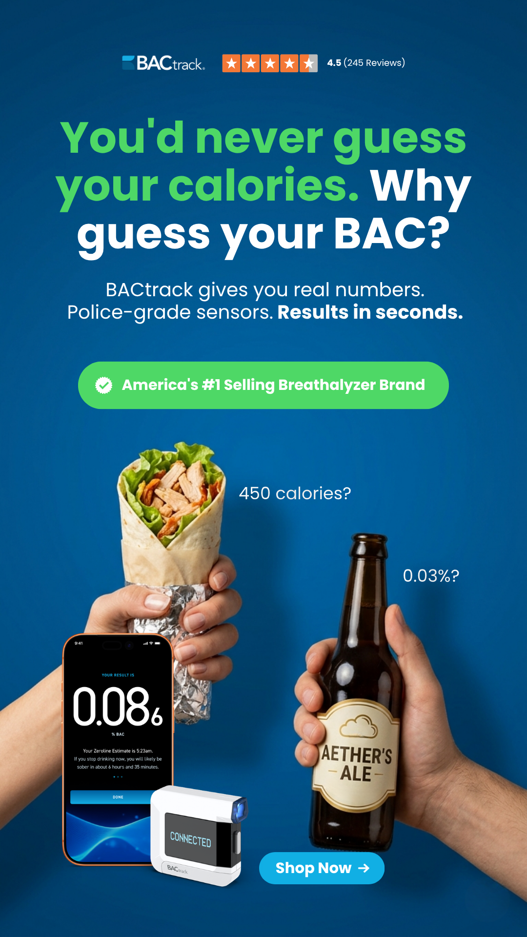 BACtrack Facebook ad