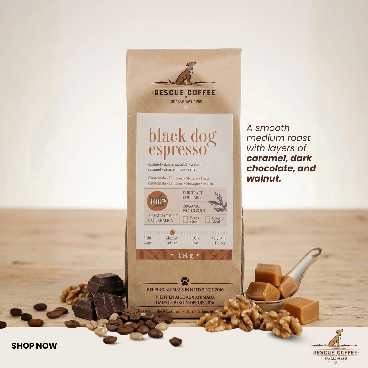 Rescue Coffee Co. Facebook ad