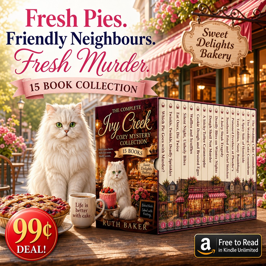 CleanTales Facebook ad: 15 Cozy Mysteries for Just 99c, or Read FREE with Kindle…
