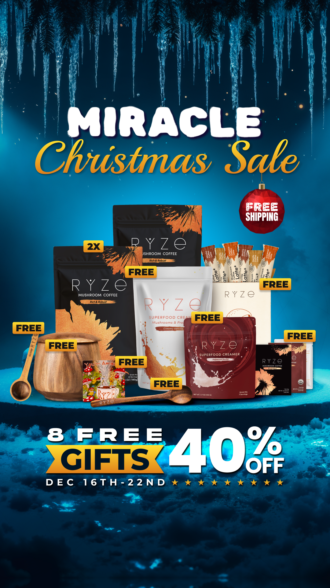 RYZE Superfoods Facebook ad