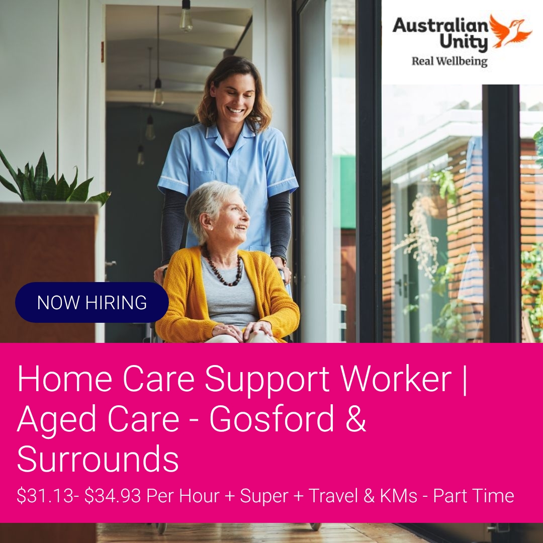 SEEK Facebook ad: Home Care Support Worker | Aged Care - Gosford & Surrounds