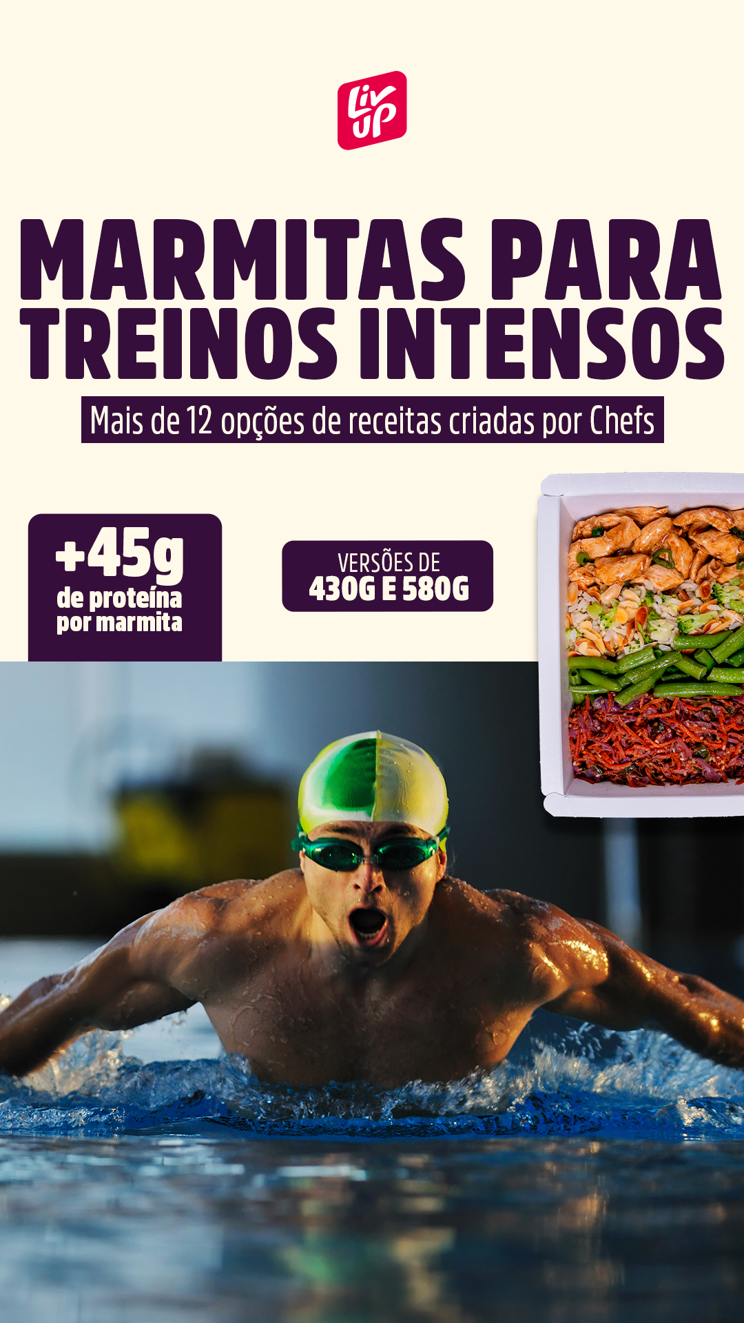 Liv Up Facebook ad: Sua rotina merece praticidade