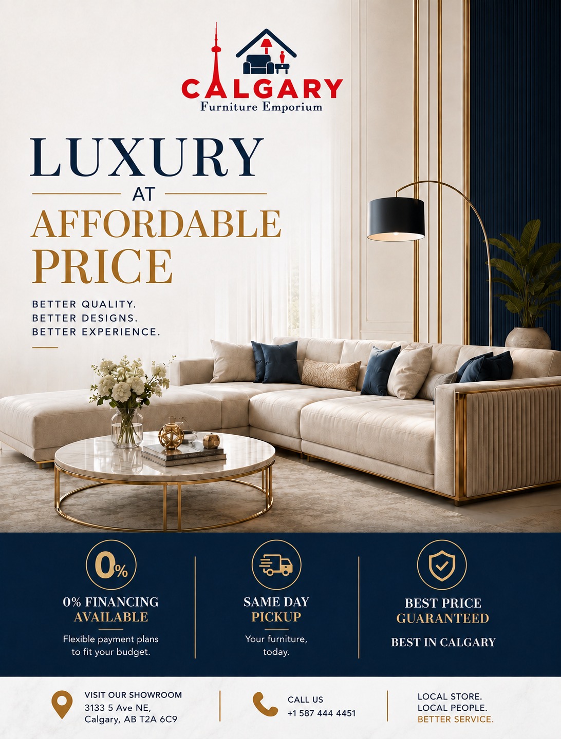 Calgary Furniture Emporium Facebook ad: Your furniture should be more than functional-it should…