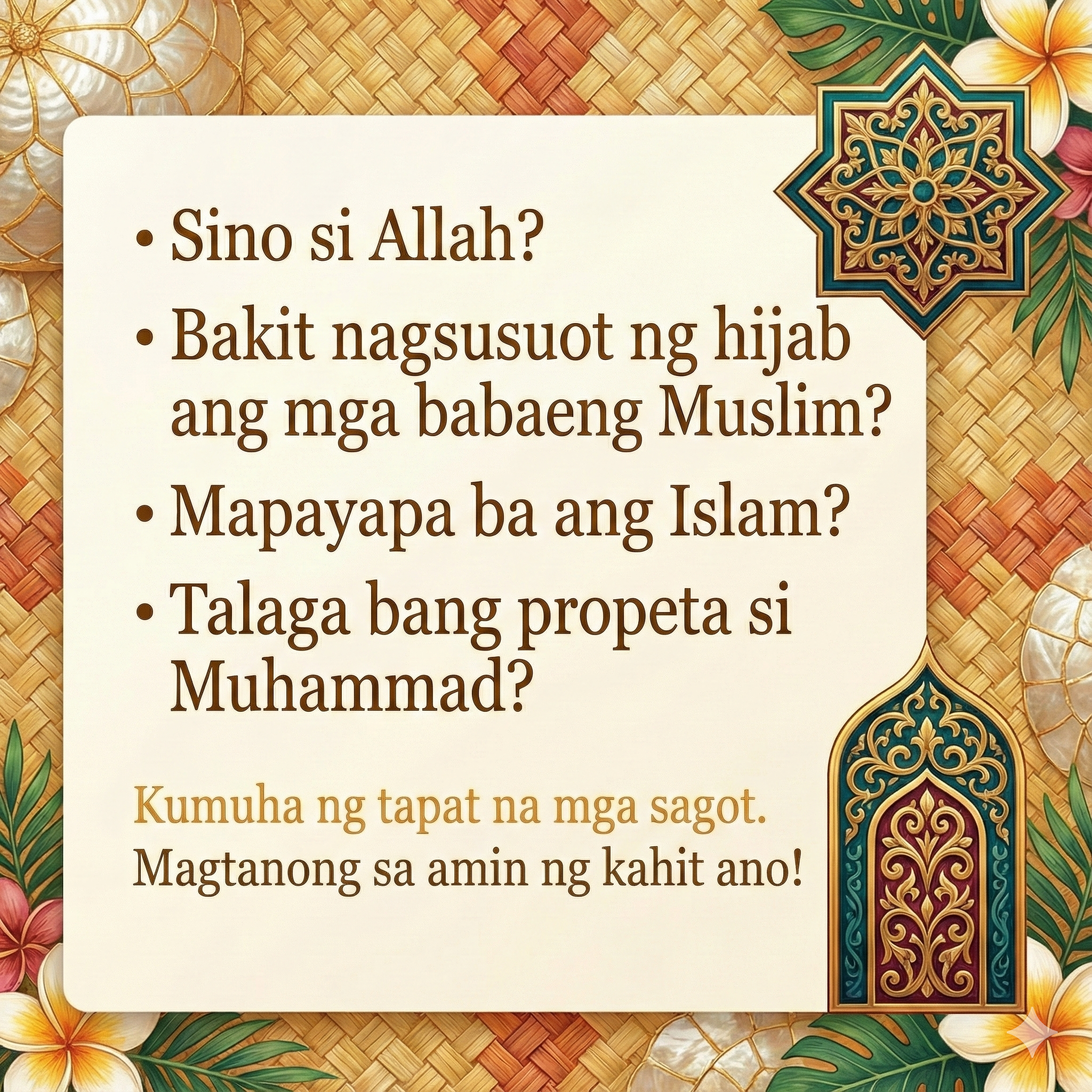 IslamReligion.com - Tagalog Facebook ad: Mag-chat Ngayon!