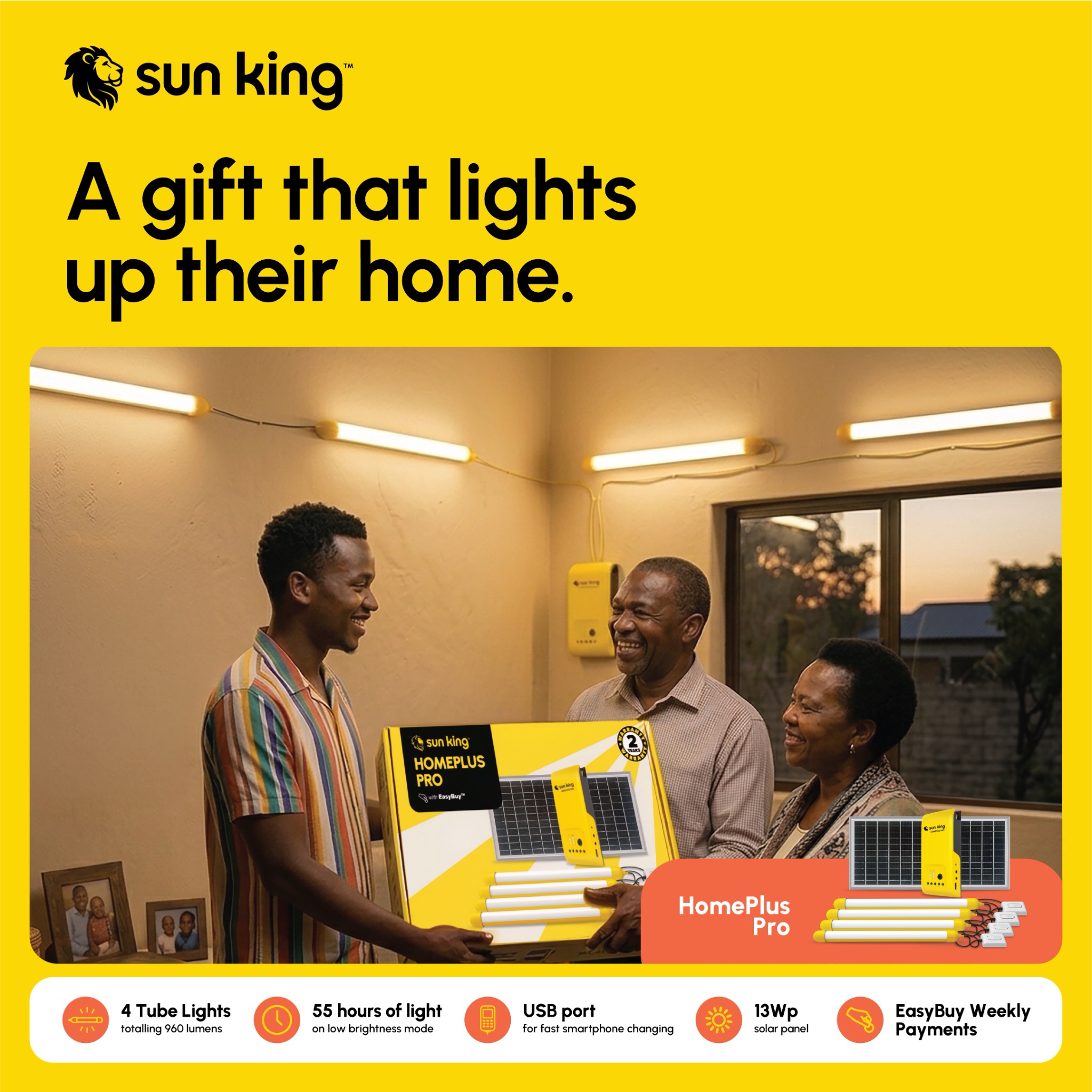 Sun King Facebook ad: Give the Gift of Light