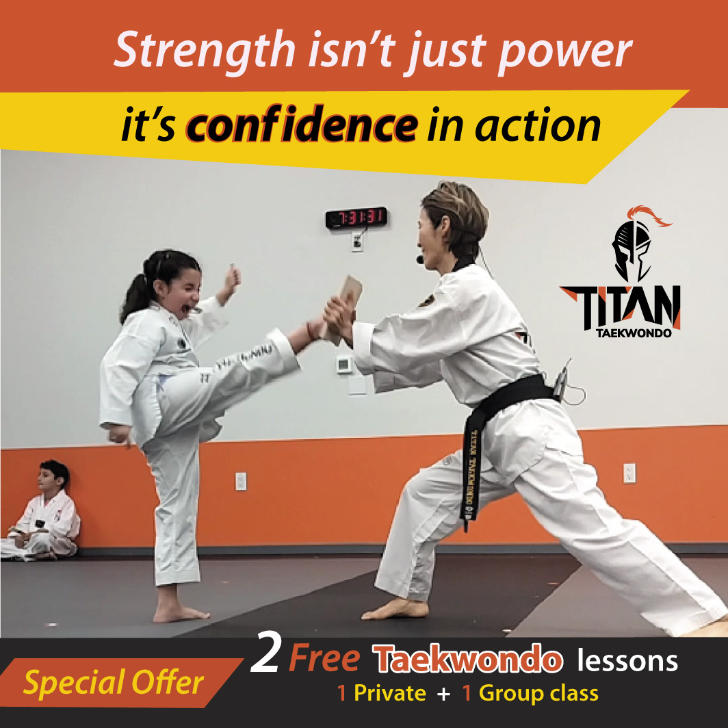 TITAN Taekwondo Facebook ad: Sign up for 2 FREE Private Lessons!
