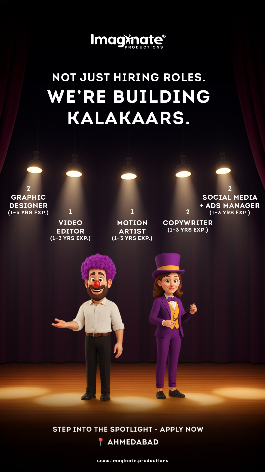 Imaginate Productions Facebook ad from Jan 29, 2026