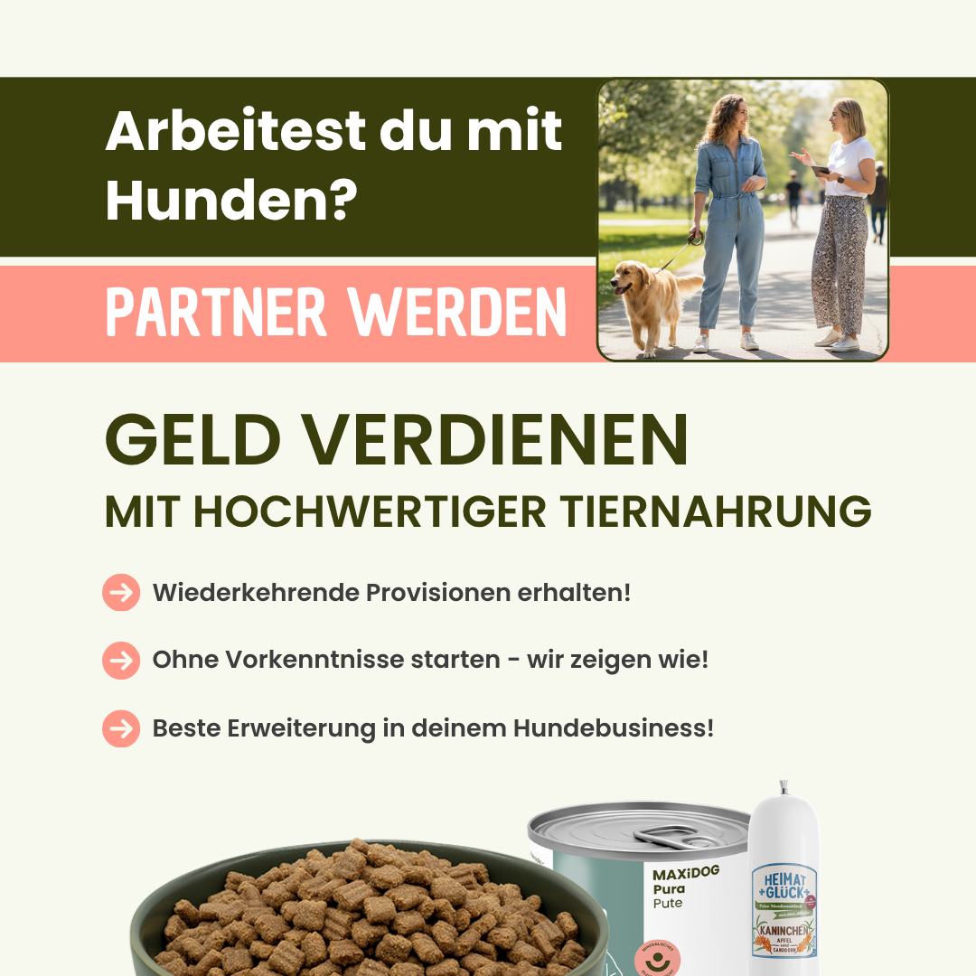 Hundemahlzeit.de Facebook ad: Hundefutter empfehlen und einfach Geld verdienen