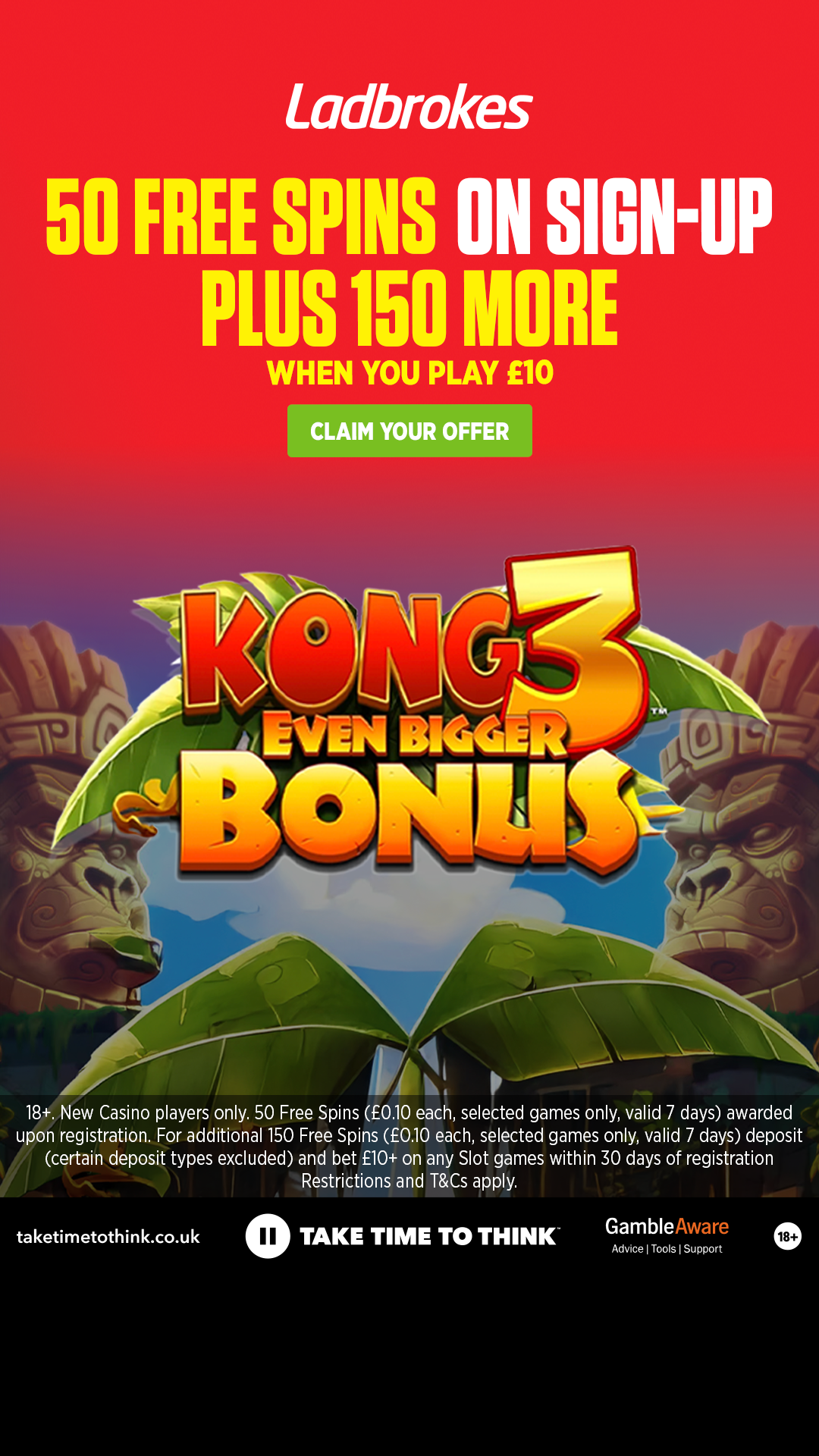 Ladbrokes Facebook ad