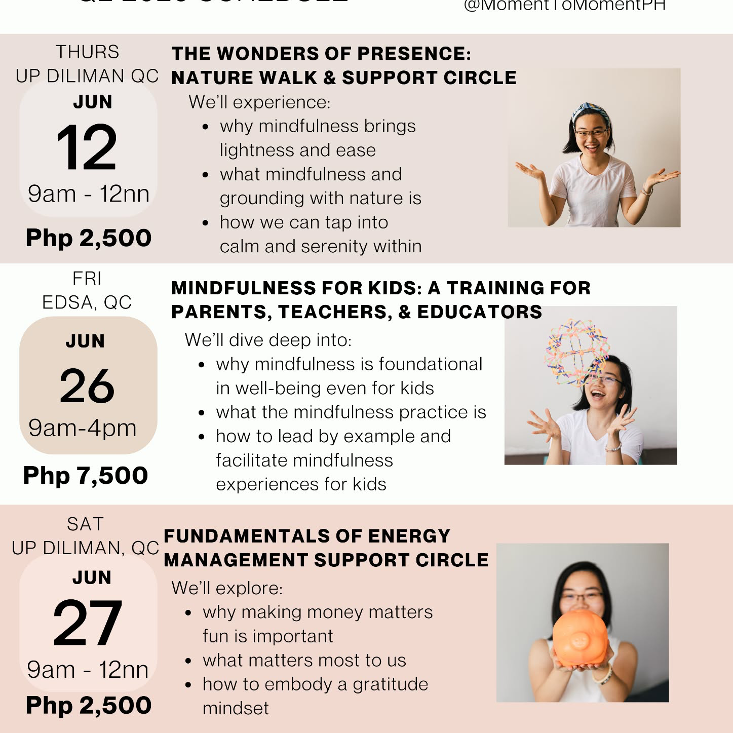 moment to moment Facebook ad: Well-Being Simplified. Well-Being Experienced and Embodied.