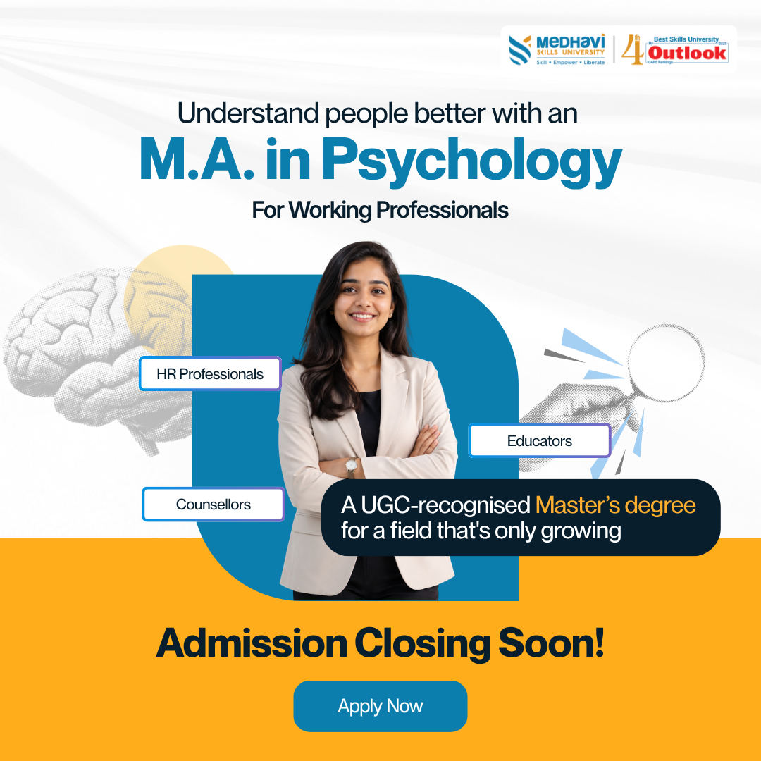 Medhavi Skills University, Sikkim Facebook ad: Affordable MA in Psychology